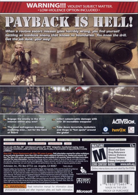 Soldier Of Fortune : Payback - Dos