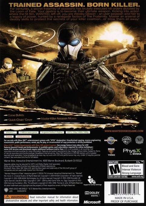 Wanted - Weapons of Fate dos
