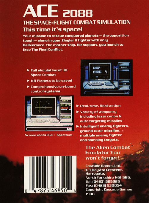 ACE 2088 - The Space-Flight Combat Simulation - Dos