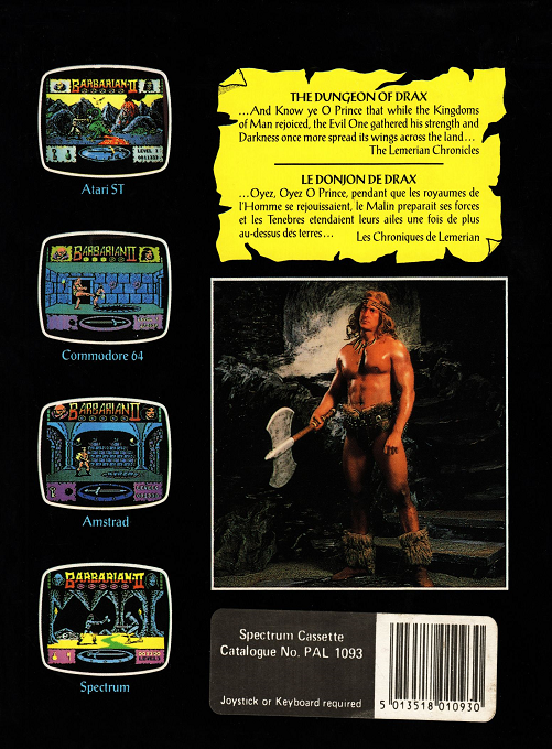 Barbarian 2 - The Dungeon Of Drax - Dos