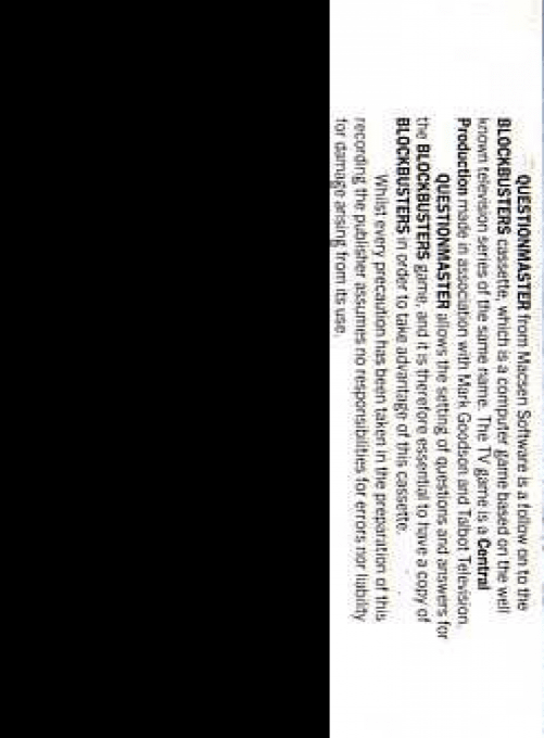 Blockbusters - Question Master - Dos