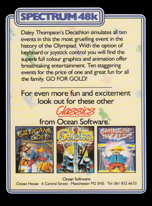 Daley Thompson's Decathlon - Dos