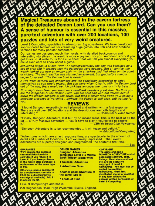 Dungeon Adventure - Dos