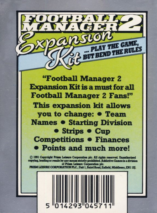 Football Manager 2 - Expansion Kit - Dos