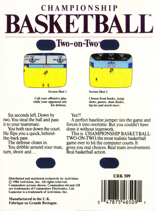 Gba Championship Basketball - Dos