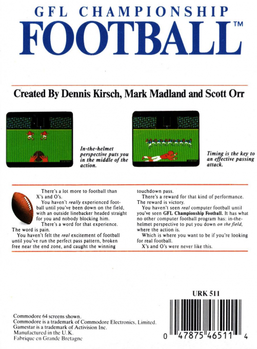 Gfl Championship Football - Dos