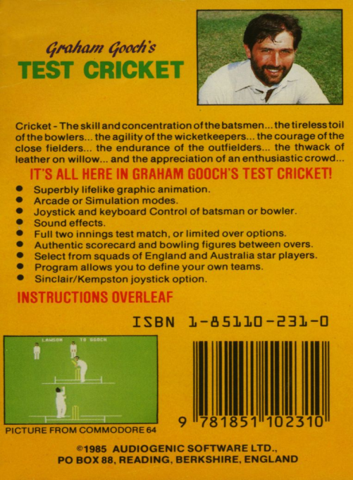 Graham Gooch's Test Cricket - Dos