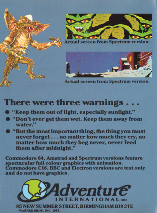 Gremlins - The Adventure - Dos