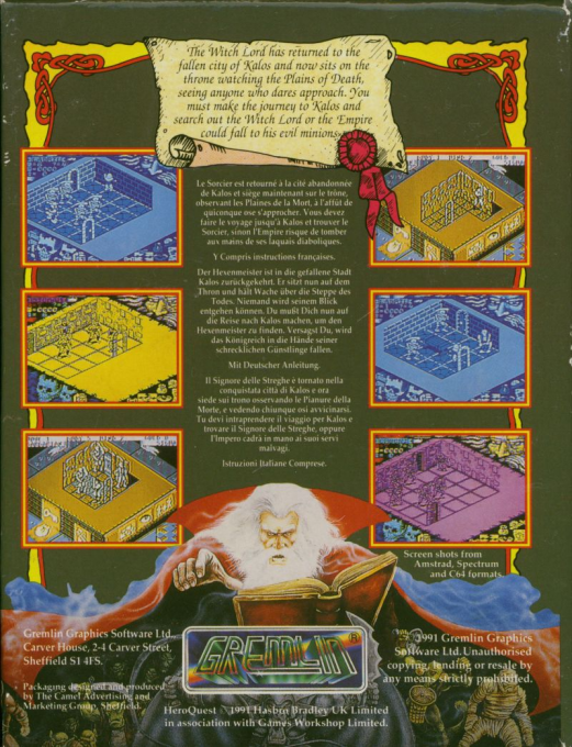 Hero Quest - Return Of The Witch Lord - Dos