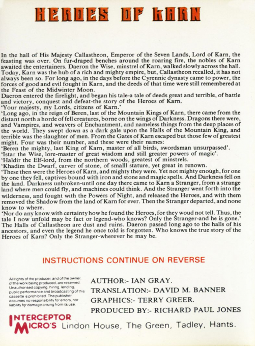 Heroes of Karn - Dos