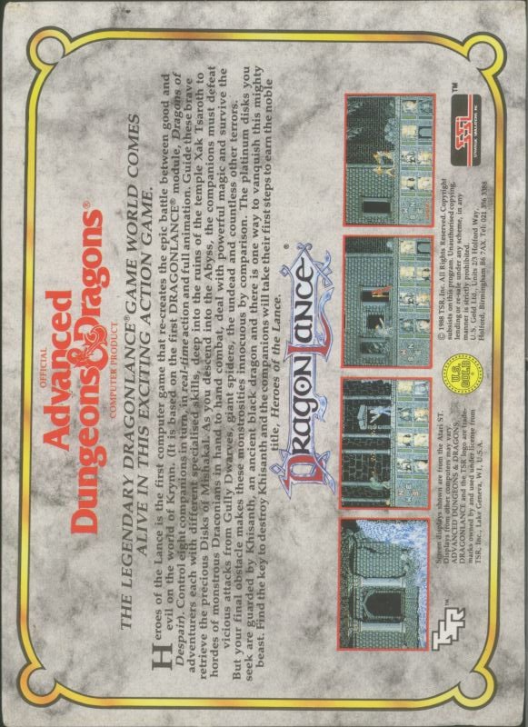 Heroes Of The Lance - Dos