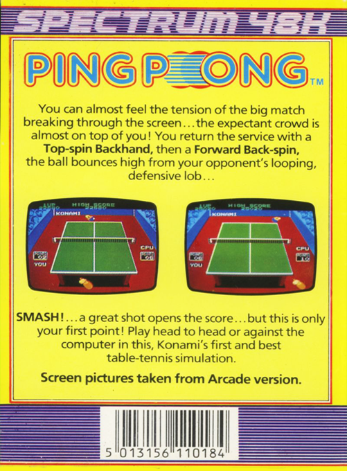 Konami's Ping Pong - Dos