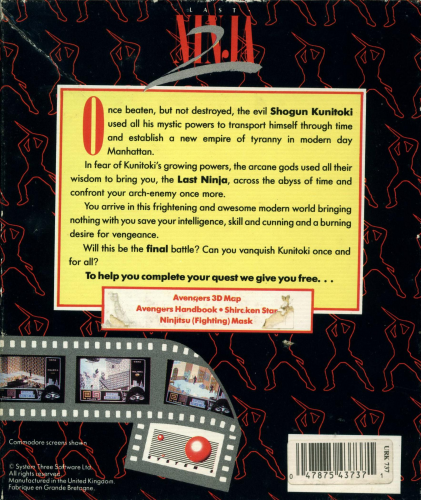 Last Ninja 2 - Back with a Vengeance - Dos