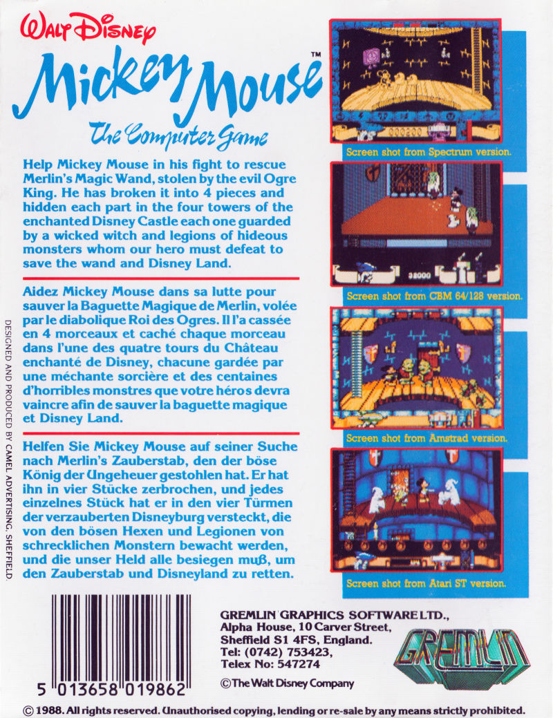 Mickey Mouse - The Computer Game - Dos