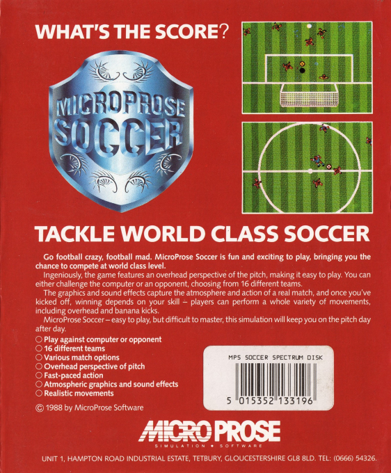 Microprose Soccer - Dos