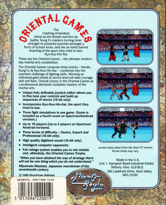Oriental Games - Dos