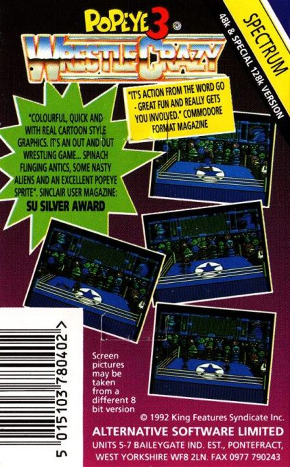 Popeye 3 : Wrestle Crazy - Dos