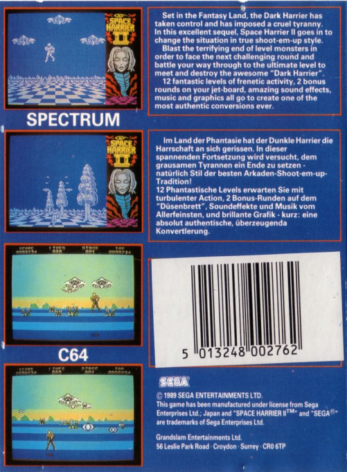 Space Harrier 2 - Dos