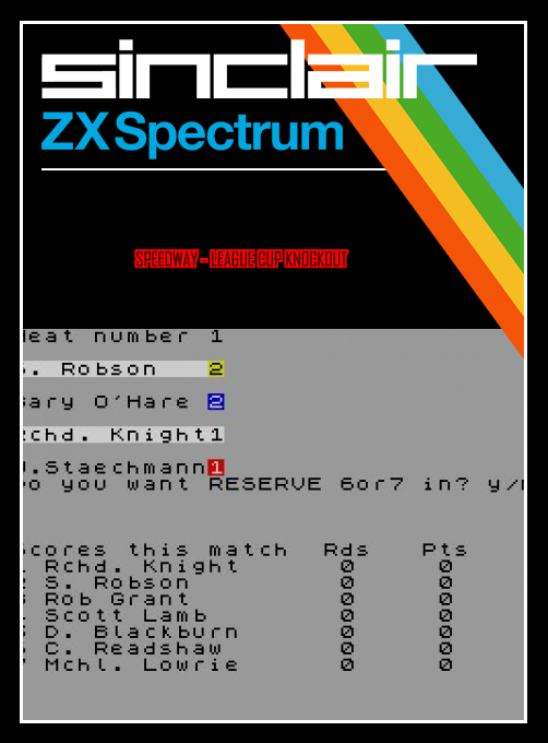 Speedway - League Cup Knockout