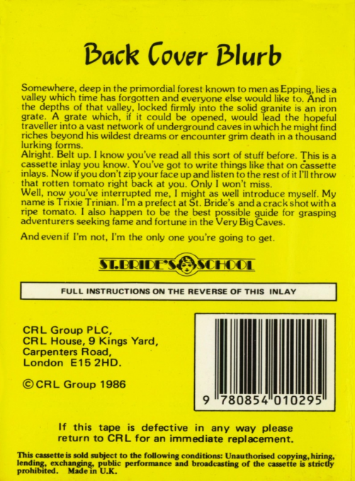 The Very Big Cave Adventure - Dos