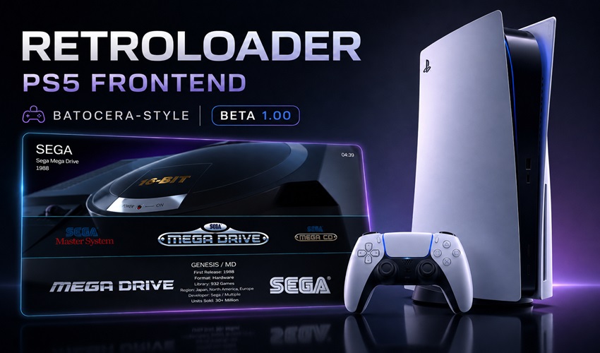 RetroLoader : un frontend façon Batocera pour transformer sa PS5 jailbreakée en borne rétro